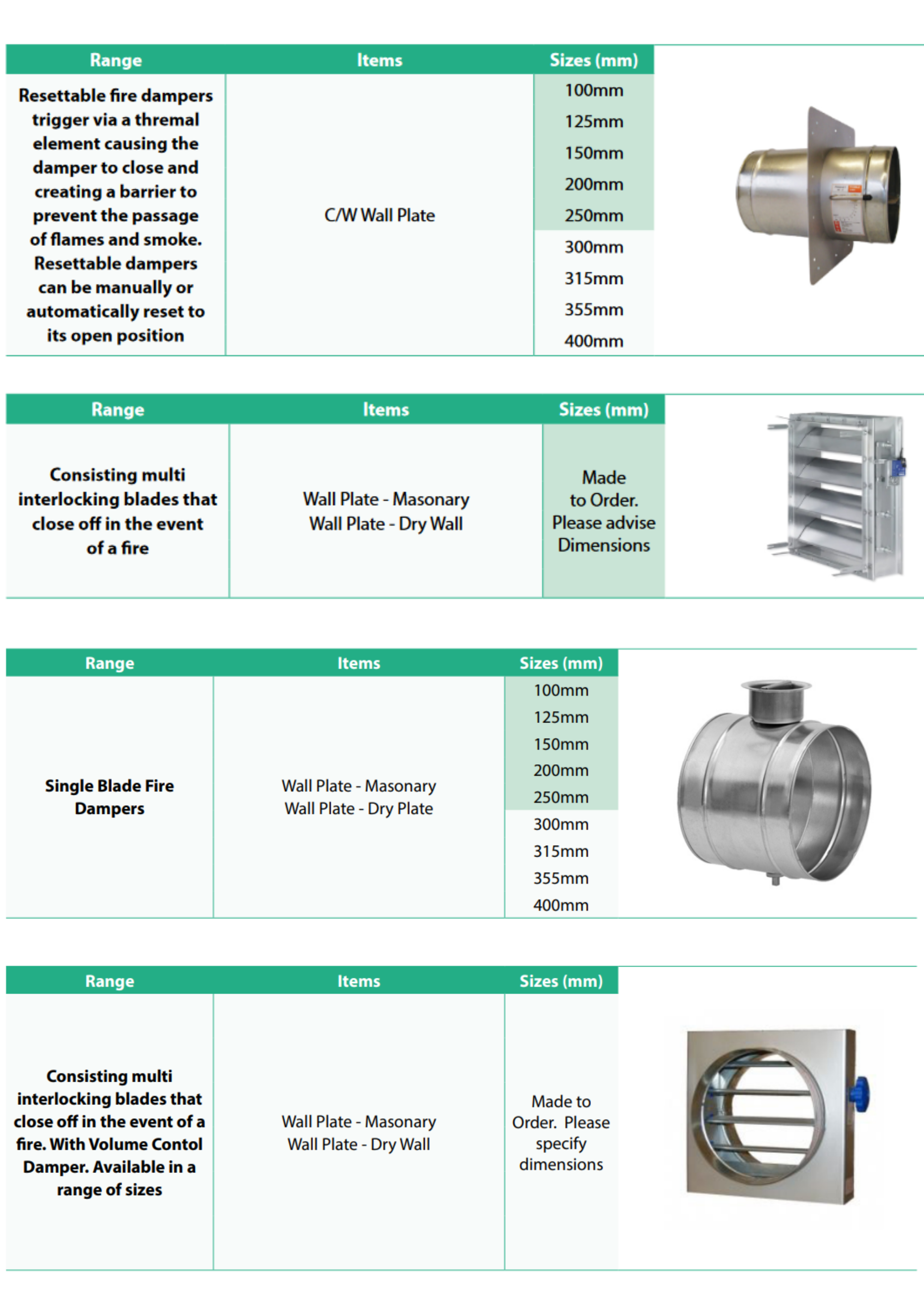 Fire Dampers